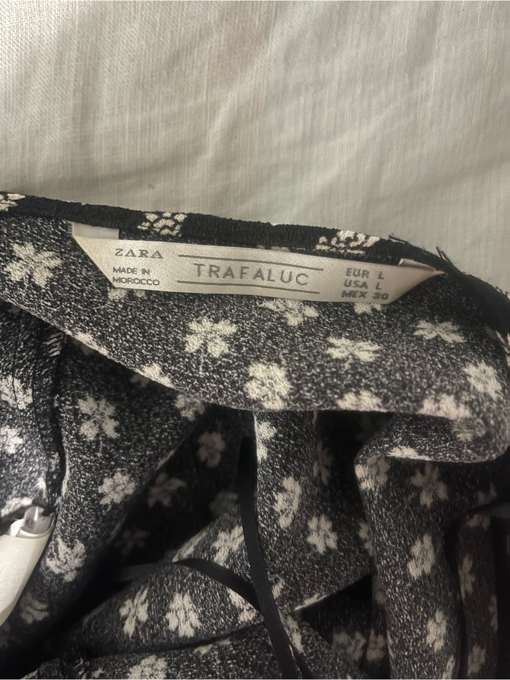 Zara Black Floral Halter Backless Dress - Picture 3 of 3